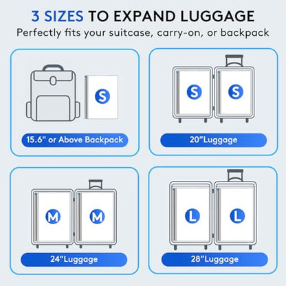 15+1 Packs Vacuum Bags for Travel with Rechargeable Pump, 3 Sizes Vacuum Seal Bags for Clothing, Compression Vacuum Travel Bags for Luggage, Vacuum Packing Bags for Closet Organization
