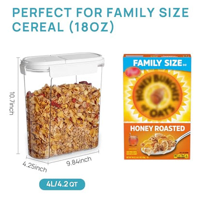 Vtopmart Cereal Containers Set, 3 PCS, 135.2oz/4L