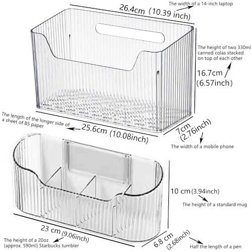 2PCS Cabinet Door Organizer,Self Adhesive Kitchen Cabinet Organizer,Cabinet Door Storage Box for Bathroom/Kitchen/Living room,Storage shelf rv must haves. (transparent)