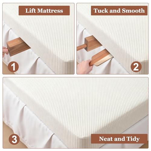 2 Pcs Mattress Lifter & Sheet Tucker Tool Set | Acacia Wood Mattress Wedge Elevator Bed Sheet Tucking Paddle for Lifts Hold The Mattress Tucks Sheets Removes Sheet Bed Skirt