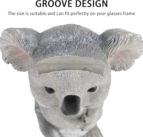 Koala Eyeglass Holder Stand for Office Desk Home Decor | Cute resin animal display stand, holds glasses/sunglasses securely, home office desk decor, funny gift for glasses wearers