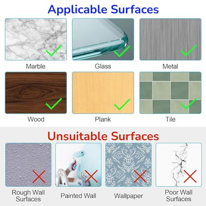 Large Adhesive Hooks, 12-Pack Sticky Hangers for Hanging Heavy Duty, Transparent Waterproof Oil-Proof and Rustproof, Towel and Coats Hooks for Bathroom,Kitchen Home and Office