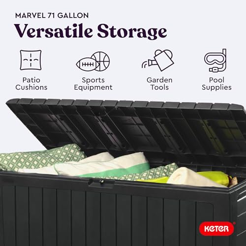 Marvel Plus 71 Gallon Resin Deck Box-Organization... (Graphite | Resin)