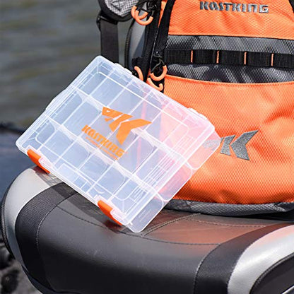 KastKing Utility Tackle Boxes, 3600 and 3700 Fishing Tackle Trays | Plastic Storage Organizer Box with Removable Dividers, Durable, Fishing Tackle Storage, Box Organizer