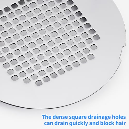 Shower Drain Cover, Drain Hair Catcher Snap-in Replacement Strainer | Chrome Plated Round Grate, Drain Protector Designed for 4.25" OD Standard Round Shower Drains