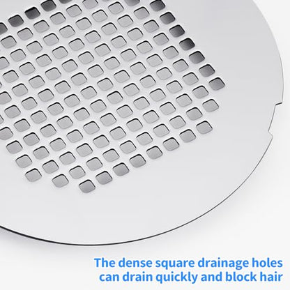 Shower Drain Cover, Drain Hair Catcher Snap-in Replacement Strainer | Chrome Plated Round Grate, Drain Protector Designed for 4.25" OD Standard Round Shower Drains