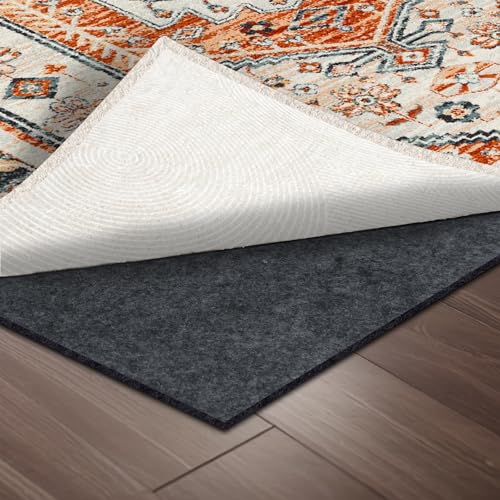 100% Waterproof Rug pad, 6x9 ft Area Rug Non-Slip Rug Pads, Carpet Pads for All Floors and finishes, Felt pad for Hardwood Floors, Keep Carpets in Place Soft and Secure