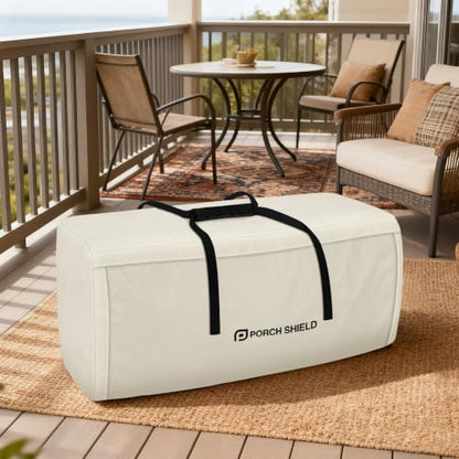 Porch Shield Outdoor Cushion Storage Bag 62 inch Waterproof Outside Storage Bags for Patio Furniture with Zippers and Handles
