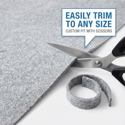 Rugs.com - 13 Ft Runner Everyday Performance Rug Pad 1/4" Thick Felt & Non-Slip Backing Perfect for Any Flooring Surface