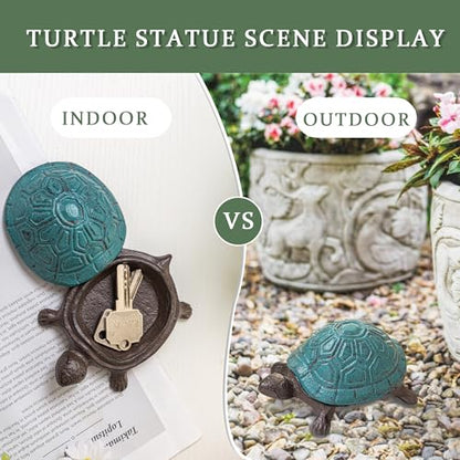 Ionela Turtle Key hiders Outside Garden Hide a Key, Antique Blue