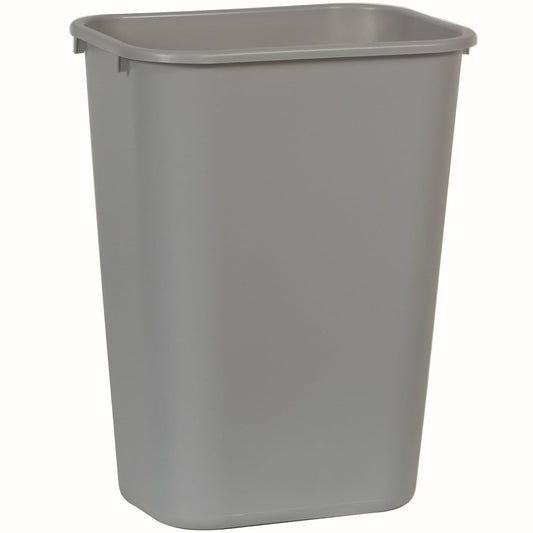 Deskside Wastebasket/Trash Can, 10.25-Gallon/41-Qu... (Gray | Plastic)