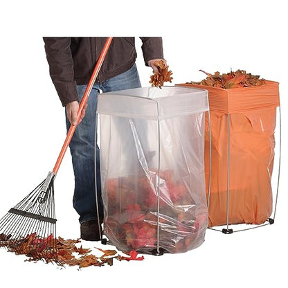 Bag Holder Stand for 39-45 Gallon Plastic & Paper Bags, 30" - For Garbage, Trash, Leaves, Lawn Yard Work, Laundry, Parties - Heavy Duty Indoor Outdoor Portable Metal Rack Dismantles for Easy Storage