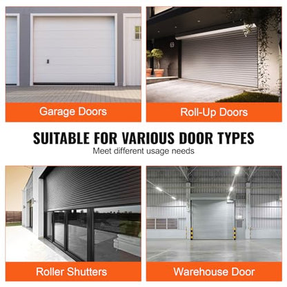 VEVOR Garage Door Seals Bottom Rubber, U Shape +O Ring Combination Garage Door Weather Stripping with Pre-drilled Aluminum Track Retainer Kit, 5/16 inch T-Ends and 3 3/4 inch Width (16 Ft, Black)