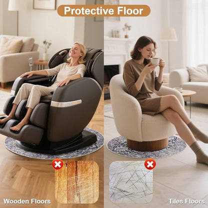 Recliner Chair Mat, Non Skid Round Furniture Pad, Recliner Pads for Hardwood Floors, Circular Small Circle Rug Pad, Furniture Pad 31.5inch Diameter Low Pile Heavy Duty Non Slip Multi-Purpose Rug