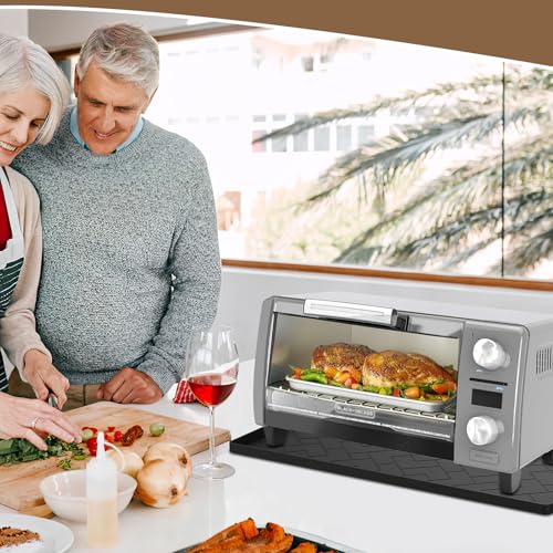 Silicone Heat Resistant Mat For Air Fryer-18''x15''x0.5''Perfect for Ninja,Cosori,Chefman and Most Air Fryers Bottom Silicone air fryer accessories-Protects Countertops From Damage and Scratches
