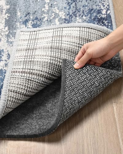 5x7 Non Slip Rug Pad Gripper Cushioned Carpet Pads | Ideas for Hardwood Floors, Thick Felt Liner with Silicone Backing, Under Area Rugs Anti Skid Mat Keep Rugs in Place and Safe