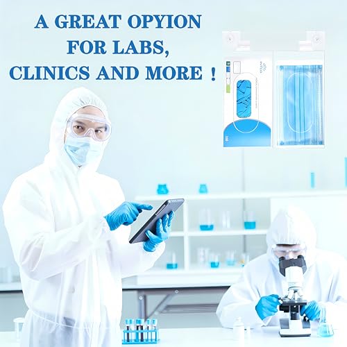 Acrylic Face Mask Dispenser Box, 2 Compartments Gloves Holder, Clear Mask Holder with Lid, Wall Disposable Mask Acrylic Storage, Medical Organizer