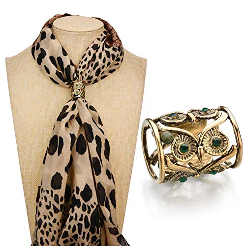 Joyci 3pcs Women's Scarf Ring Clip Slide Gold Silver Tone Hollow Tube | Retro Style Scarf Fastener for Women's Shawl, Silk Neckerchief, Napkin, Metal Antique Sturdy, Classy Fashion Accessories