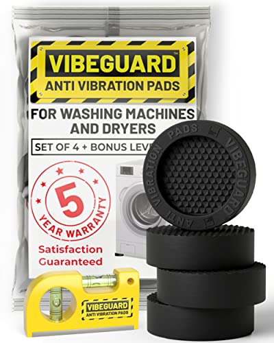 Anti Vibration Pads for Washing Machine, Fit Feet... (‎Black | ‎Rubber)