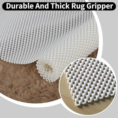 FestiCorp Non Slip Rug Pads 5x7 Ft Non Skid Thick Rug Pad Gripper | Anti-Slip Carpet Rug Mats for Under Area Rugs and Hard Surface Floors Hradwood and Tiles