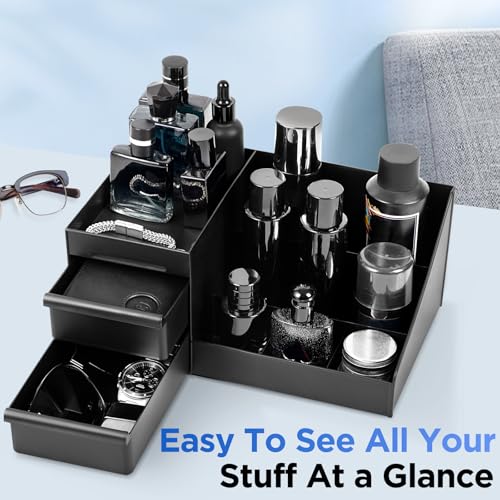 Cologne Organizer for Men，Perfume Organizer，Bathroom Organizer，Men Gifts | Bathroom Counter Organizer，Desk Organizer，Cologne Shelf，Room Decor for Men，Dresser Organizer Countertop，Gifts for Boyfriend