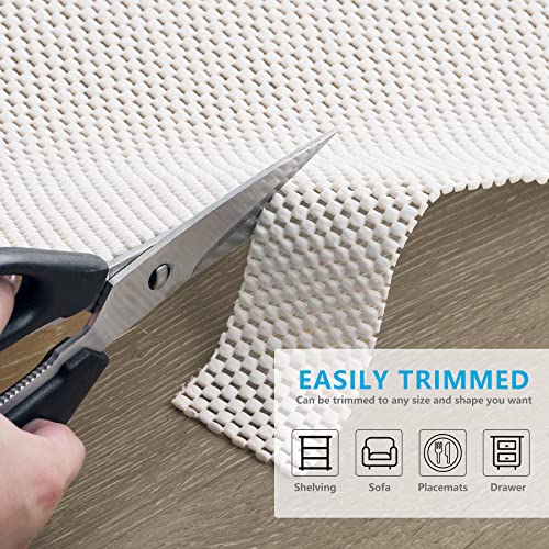 Non Slip Area Rug Pads Non Skid Rug Gripper 9x12 Feet Extra Thick Pad Anti-Slip Carpet Rug Mats for Hardwood Surface Floors, Keep Rugs Safe and in Place(9 x 12 Ft)