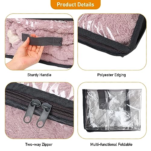 Fixwal Blanket Storage Bags 2 Pack Plastic Clothes Closet Organizer Clear | Clear Plastic, Zippered Closure, for Clothes Comforters Sweaters Blankets Sheets and Toys, Closet Storage
