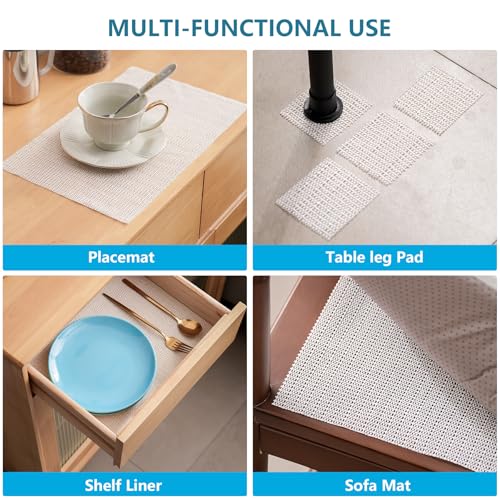 9X12 FT Non-Slip Rug Pad Gripper for Hardwood Floors, Tile, & Carpet – Anti-Slip Rug Pads to Keep Area Rugs Secure and in Place, Protects Floors, Prevents Slipping and Sliding