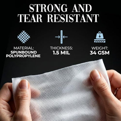 Pack of 50 Anti-Scratch Pouches, 5" x 8" Protective Dust Bags for Handbags, Shoes, and Accessories - Made in USA Purse Dust Bag for Storage - Soft, Breathable Cloth-Like Shoe Storage Bag