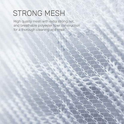 Mesh Laundry Bags for Delicates – 3 Medium Durable Net with Anti Rust Zipper, Hanging Loop-Garment Safe Wash Bags and Organizer for Washing Machine, Lingerie, Socks, Bra, Underwear, Baby Items, Travel