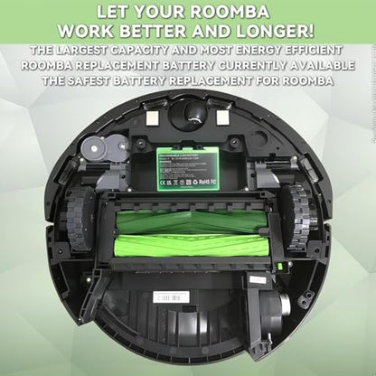 POWTREE 5000mAh ABL-F 72Wh Replacement for iRobot Roomba i7 Battery Compatible with e and i Series i3 3159 i8 j7 j7+ 7158 7150 7550 7558 i3 i3+ 3150 i4 i4+ 4150 i8 e5 e6 e5150 e6198 Vacuum Cleaner