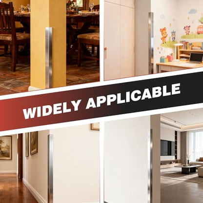 304 Stainless Steel Wall Corner Guard 2 x 2 x 48 inch, Pack of 10 Metal Wall Corner Protector with 90-Degree Angle for Wall Protection and Decoration (10)