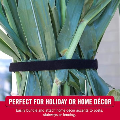 VELCRO Brand Cut to Length Straps Heavy Duty | 45 Ft x 3/4 in | ONE-WRAP Self-Gripping Double Sided Roll | Bundling Ties Fasten to Themselves for Secure Hold, VEL-30834-AMS, Black