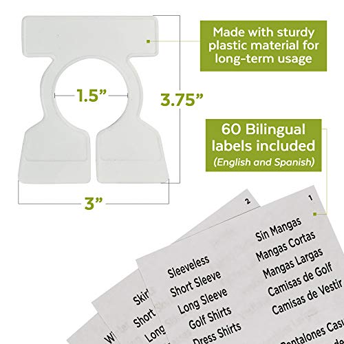 Simple Division White Garment Organizers, 12 Closet Dividers