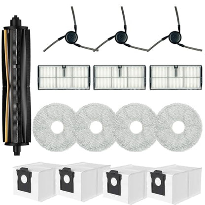 Tricut Brush Replacement Part for Dreame L40 Ultra Gen 2 MOVA P10 Gen 2 Kit | Dreame X40 Ultra Complete / MOVA P50 Pro Ultra Includes :1 TriCut Brush 4 MopPads 4 Dust Bags 3* Filters 3 Side Brushes