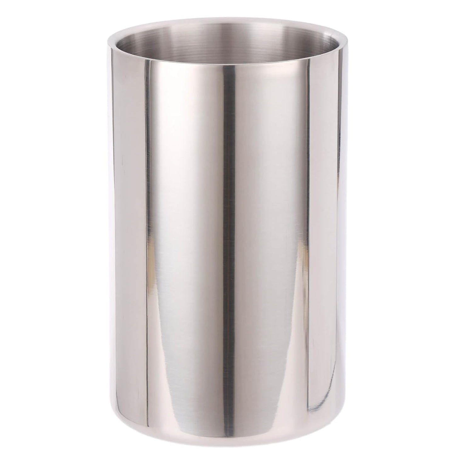 Double Wall Utensil Holder, 304 Stainless Steel Sleek Holder for Countertop | Kitchen Utensil Holder - Spatula Spoon Storage Organizer, Large Utensil Caddy Counter, Shining Utensil Crock, Mirror Polish