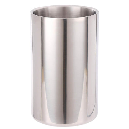 Double Wall Utensil Holder, 304 Stainless Steel Sleek Holder for Countertop | Kitchen Utensil Holder - Spatula Spoon Storage Organizer, Large Utensil Caddy Counter, Shining Utensil Crock, Mirror Polish