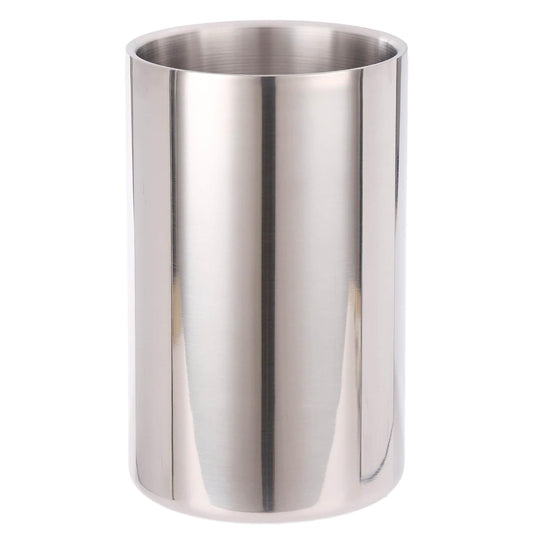 Double Wall Utensil Holder, 304 Stainless Steel Sleek Holder for Countertop | Kitchen Utensil Holder - Spatula Spoon Storage Organizer, Large Utensil Caddy Counter, Shining Utensil Crock, Mirror Polish