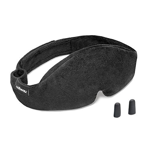 Cabeau Midnight Magic Sleep Mask & Cabeau Evolution Classic Travel Pillow - Midnight