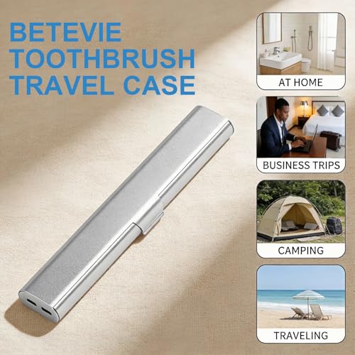 Portable Toothbrush Travel Case: 3 Pack Breathable & Dirt-Proof Hotel Camping Outdoor - Aluminum for Storage Recyclable Traveler (3, Multicolor)