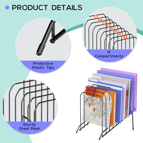 Incline Desk Magazine Folder Holder File Organizer with 8-Section