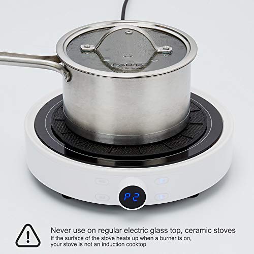 Induction Cooktop Mat - Silicone Fiberglass Scratch Protector - for Magnetic Stove - Non Slip Pads to Prevent Pots from Sliding During Cooking_ Black (11inches)