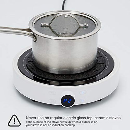 Induction Cooktop Mat - Silicone Fiberglass Scratch Protector - for Magnetic Stove - Non Slip Pads to Prevent Pots from Sliding During Cooking_ Black (11inches)