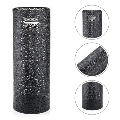 21 inch Heavy Duty Metal Umbrella Stand - Durable Storage Holder for Umbrellas - Indoor and Outdoor Use - Stylish and Modern Organizer for Entryways. (Black Lace)