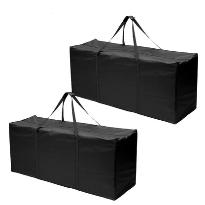 2Pack Patio Cushion Storage Bag Extra Large with Zipper and Handle | Waterproof Outdoor Cushion Storage Bags for Patio Furniture Protective Christmas Tree 68 inch L x 30 inch W x 20 inch H (2)