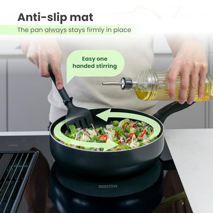 Induction Cooktop Protector Silicone Mat Hob Cover 5 Pieces | Kitchen essentials: silicone mats protect induction cooktops from scratches, spills & heat damage.
