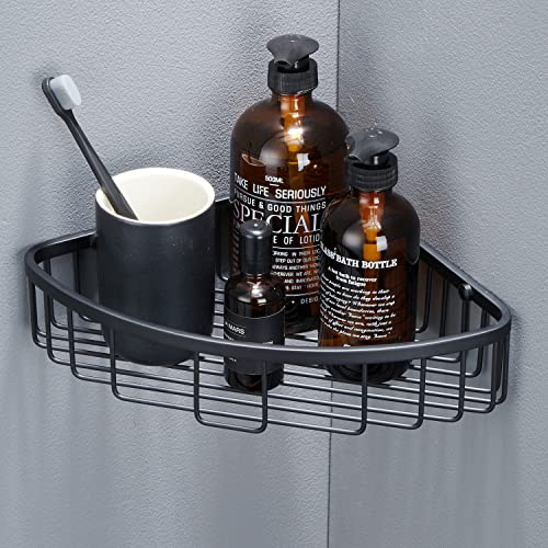 Bathroom Shower Caddy Corner Shelf, Corner-Hollow... (#Black | Stainless Steel)