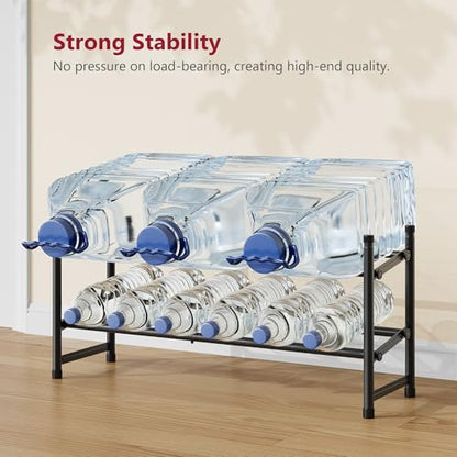 Expandable Shoe Rack for Closet 2 Tier, 28“-41“Stackable, Black | Adjustable Shoe Organizer Closet Shoe Rack Floor, Metal Shoe Shelf Storage for Entryway, Closet, Garage, Front Door Entrance