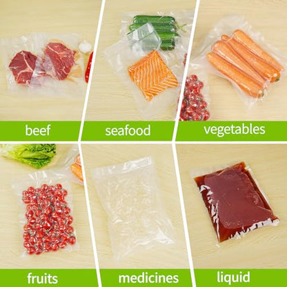 L'ELEF MISTICO Vacuum Sealer Bags for Food, 11''X20' (3 Rolls) BPA Free Food Saver Bags for Sealer, Customized Size Vacuum Storage Bags for Sous Vide or Meal Prep