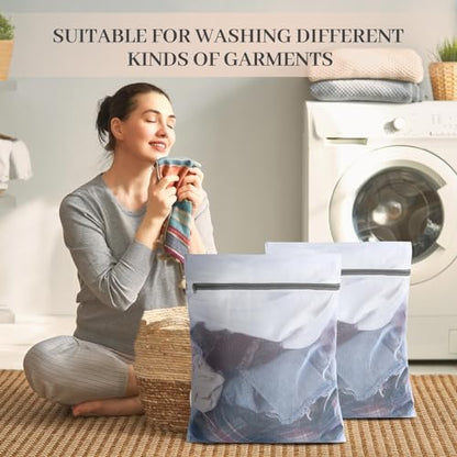 36 Pieces Mesh Laundry Bags Fine Mesh Wash Bags with Zipper Machine Washable Lingerie Bags for Washing Delicates Clothes Garment Underwear Blouse Hosiery Socks Travel, 16 x 20 Inches (Gray)